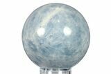 Polished Blue Calcite Sphere - Madagascar #277159-1